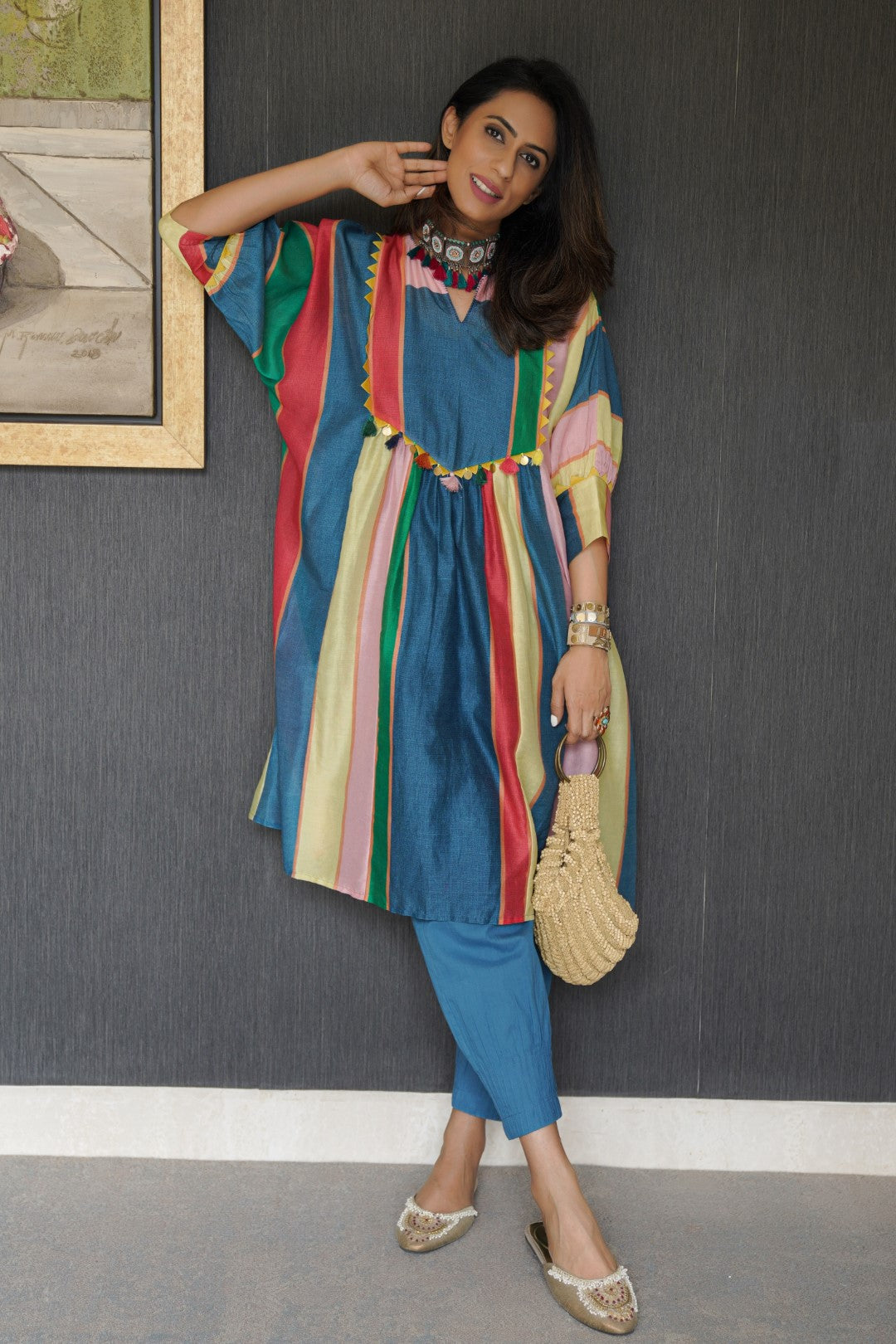 Yellow Jumpsuit with Cape Sleeves – Basanti Kapde aur Koffee